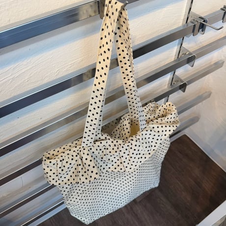 2607BG055(S)/ Dot Lace Tote Bag（White）
