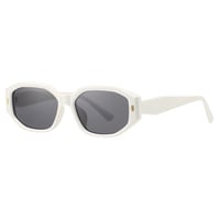 【 Select 】Retro Rivet Sunglasses  (White/Grey)