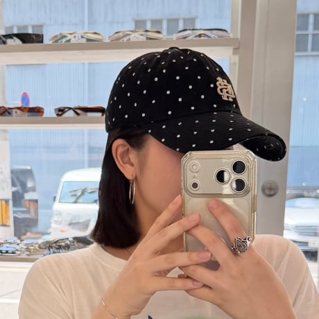 2607HW072(S) / Dot  Initial Embroidery Cap（Black）