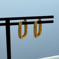 2608PR0857 / Mini oval hoop Pierce（Gold）