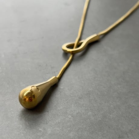 2609NC0405 / Heart motif drop Y-Necklace（Gold）