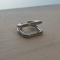2610RG0844 / Square Double Line ring （Silver）