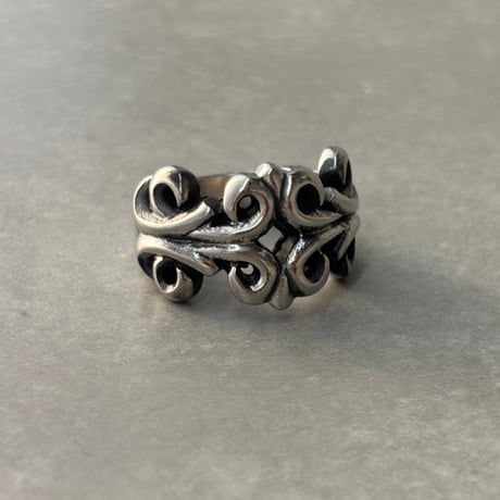 【Select】IM26AC_RG029/ Vintage Crest Ring #1 / Stainless Steel（Silver）