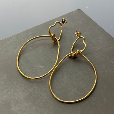 2608PR0853 / Nuance Knot Hoop pierce（Gold）