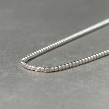 2610NC0411 / Slim Box Chain Necklace（Silver）