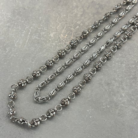 【Select】IM26AC_WC007/ Double Cross Ball Wallet Chain（Silver）