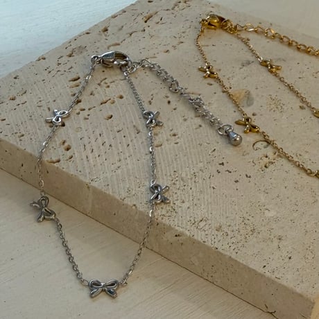 2606BR0142 / Mini Ribbon motif Bracelet（Gold）
