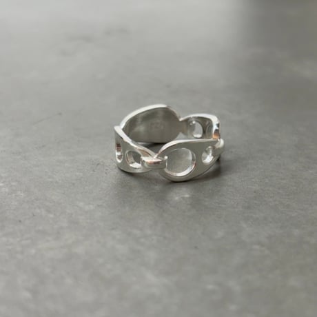 2610RG0849 /  Irregular Circle Chain  ring （Silver）