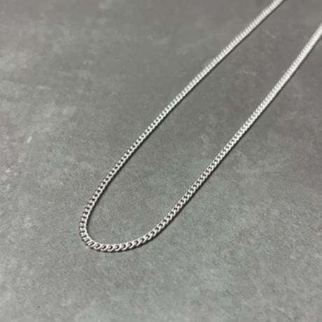 2610NC0412 / Slim Curb Chain Necklace（Silver）