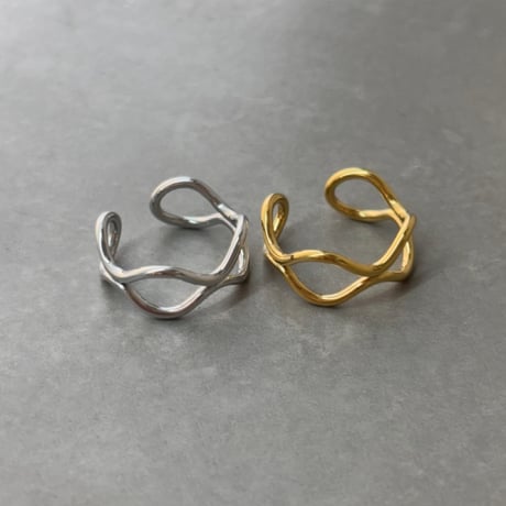 2608RG0826 / Oval wave design ring（Gold）