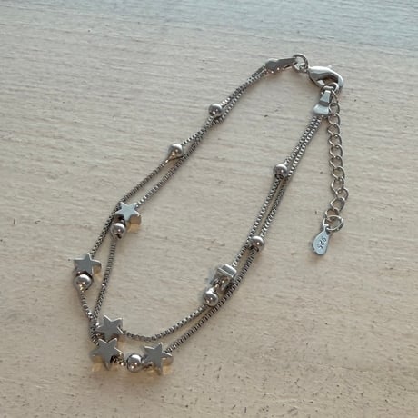 2608BR0146 / Dot star chain bracelet（Silver）