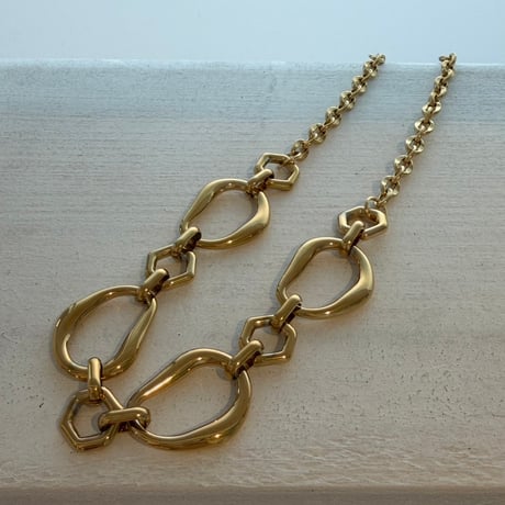 2608NC0404 / Half craft chain Necklace（Gold）