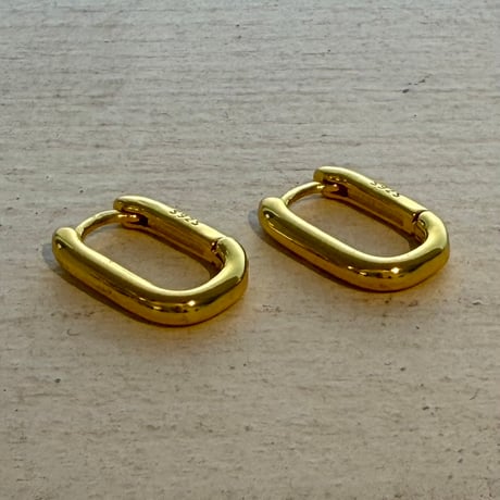 2608PR0857 / Mini oval hoop Pierce（Gold）