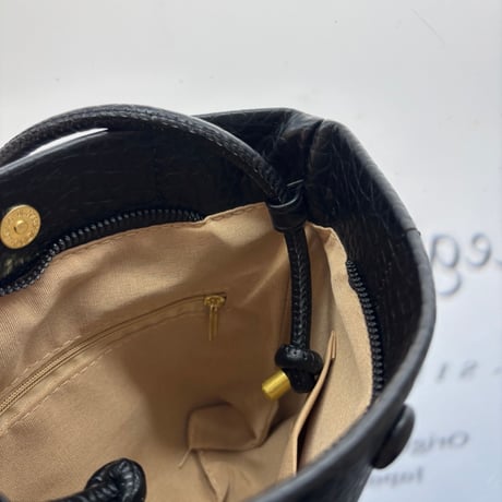 2608BG052(S) / Mini sholder fake leather bag (Black)