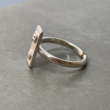 2609RG0839 /  Rectangle plate ring （Silver）