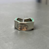 2610RG0848 /  Green Accent Massage ring （Silver）