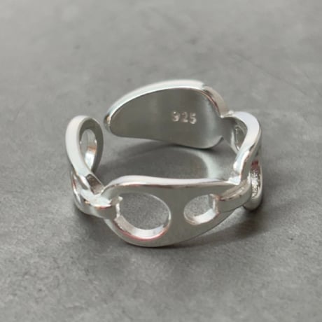 2610RG0849 /  Irregular Circle Chain  ring （Silver）
