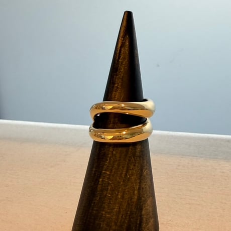 2607RG0815 / Wave Double Line ring（Gold）