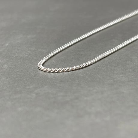 2610NC0412 / Slim Curb Chain Necklace（Silver）