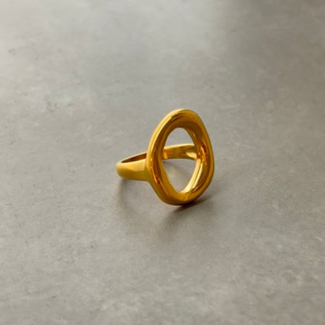 2608RG0819  / Wave oval design ring（Gold）