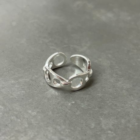 2610RG0849 /  Irregular Circle Chain  ring （Silver）