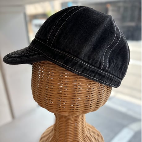 2604HW065(S) / Stitch Denim Work Cap (Black)