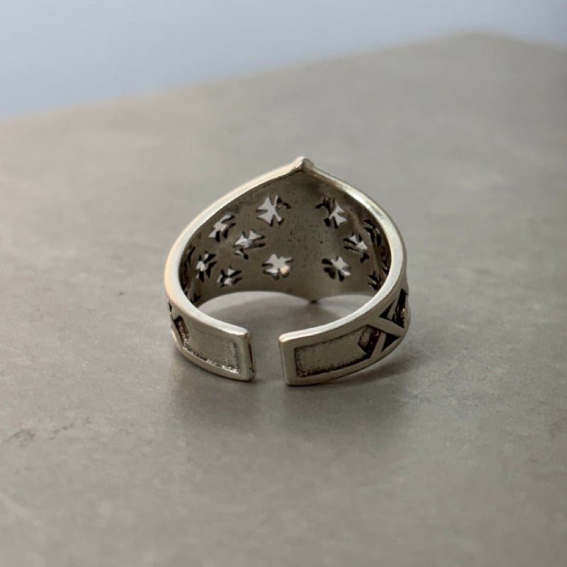 ライオネルRING中 Silver925 2609RG0842 / Openwork cross ring （Silver） | C