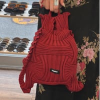 2610BG053(S)  / Shirring knit 2way Bag (Burgundy)