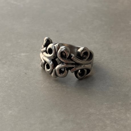 【Select】IM26AC_RG029/ Vintage Crest Ring #1 / Stainless Steel（Silver）