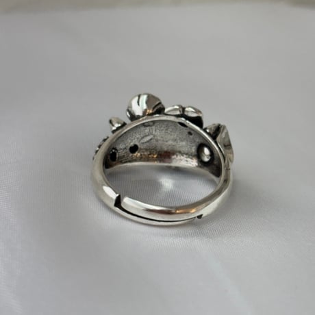 2610RG0853 /  Vintage Floral Cluster Ring （Silver）