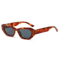 【 Select 】Vintage Irregular Cat Eye Sunglasses (Demi/Grey)