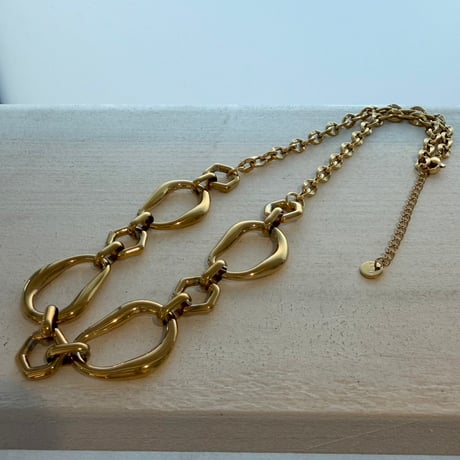 2608NC0404 / Half craft chain Necklace（Gold）