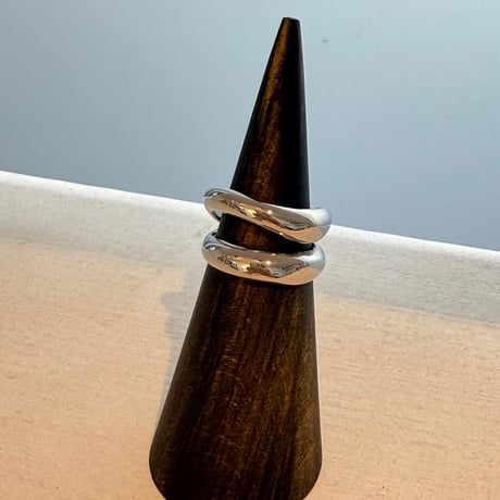 2607RG0815 / Wave Double Line ring（Silver）