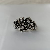 2610RG0853 /  Vintage Floral Cluster Ring （Silver）