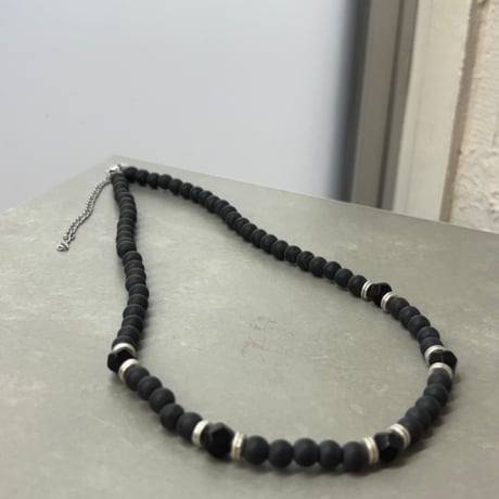 2609NC0406 / Beads statement Necklace（Black）