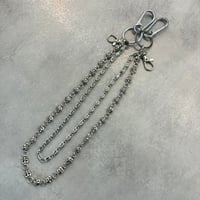 【Select】IM26AC_WC007/ Double Cross Ball Wallet Chain（Silver）