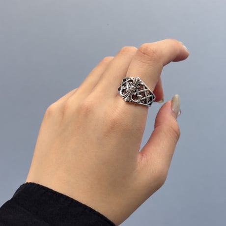 2609RG0842 /   Openwork cross ring （Silver）