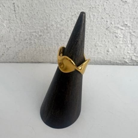 2608RG0822  / Wave volume ring（Gold）