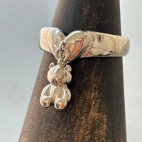 2609RG0843 /  Heart & bear charm  ring （Silver）