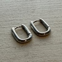 2608PR0857 / Mini oval hoop Pierce（Silver）