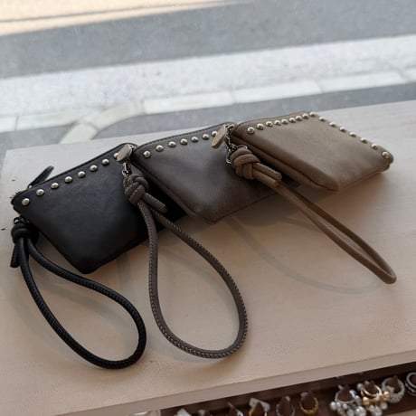 2607GS072(S)/ Studs Strap Wallet（Black）