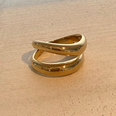 2607RG0815 / Wave Double Line ring（Gold）