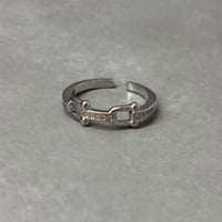 IM26AC_RG070/ Stone Link Ring（Silver）