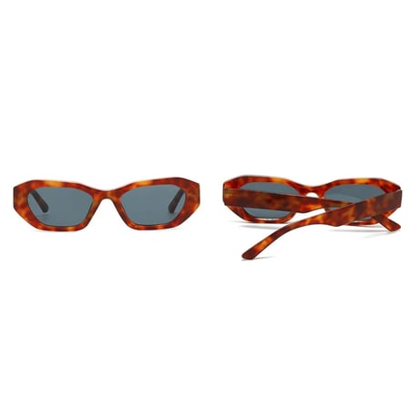 【 Select 】Vintage Irregular Cat Eye Sunglasses (Demi/Grey)