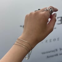 2603BR0118 / Layered snake chain bracelet（Silver）