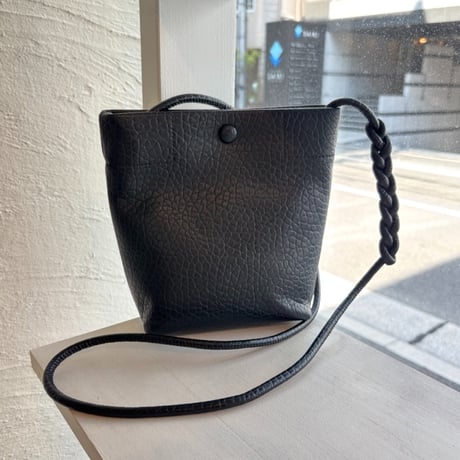 2608BG052(S) / Mini sholder fake leather bag (Black)