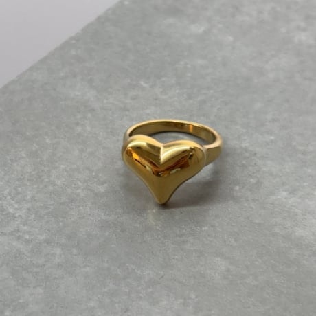 2609RG0834 / Puffy heart ring （Gold）