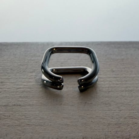 2610RG0844 / Square Double Line ring （Silver）