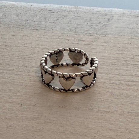 2608RG0830 / Rope line Heart motif ring（Silver）