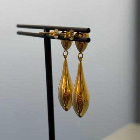 2609PR0858 / Double Teardrop Metal Pierce（Gold）